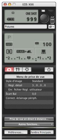 CANON EOS UTILITY VERSION 2.6 - Réglez la fonction Visée par l'écran. - 12