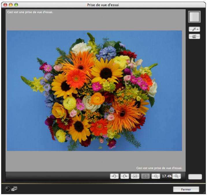 CANON EOS UTILITY VERSION 2.6 - Cliquez sur le bouton [Autres fonctions], puis sélectionnez [Prise de vue d'essai] dans le menu qui apparaît. - 3