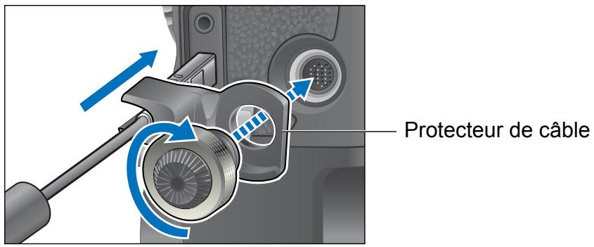 CANON EOS UTILITY VERSION 2.6 - Installez le protecteur de câble et maintenez-le en place avec la vis de fixation. - 1