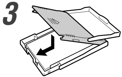 CANON CP-200 - Avanique el panel conveniently ycoloquelo en el cassette de papel, con el lado de impresión (lado satinado) hacía arriba. - 3