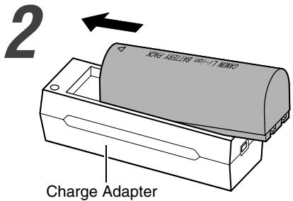 CANON CP-200 - Remove the battery pack's terminal cover. - 1