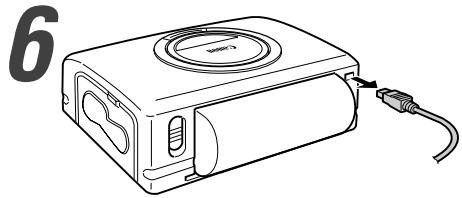 CANON CP-200 - Connect the compact power adapter cable to the printer. - 1