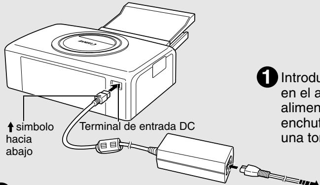 CANON CP-200 - Conexión de la impresora a la fuente de alimentación electrica → p. 26 - 1