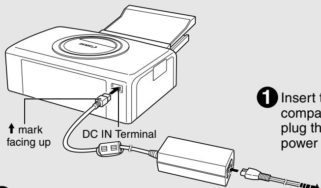 CANON CP-300 - Connecting the Printer to a Power Source  p. 26 - 1