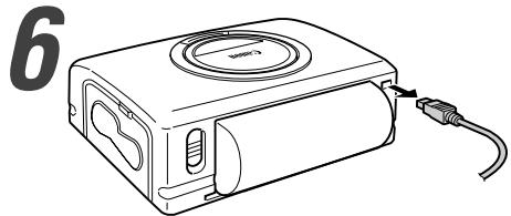 CANON CP-300 - Connect the compact power adapter cable to the printer. - 1