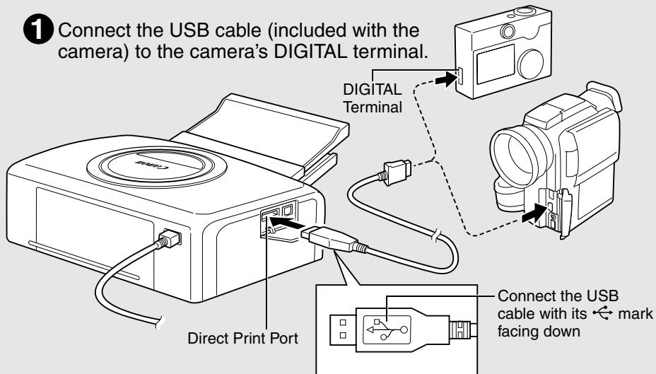 CANON CP-300 - Connecting the Camera to the Printer  p. 26 - 1