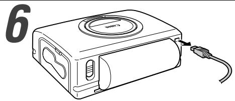 CANON CP-300 - Conecte el cable del adaptor de alimentación compacto a la impresora. - 1