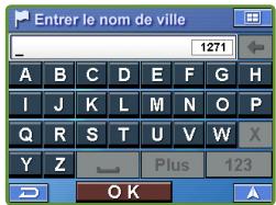 ALPINE PMD-B100P - Entrez les premiers caractères du nom de ville et appuyez sur OK. - 1