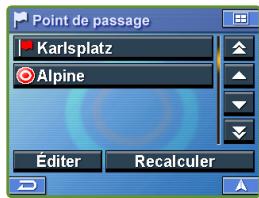 ALPINE PMD-B100P - Comment régler un point de passage directement à partir de la carte - 1