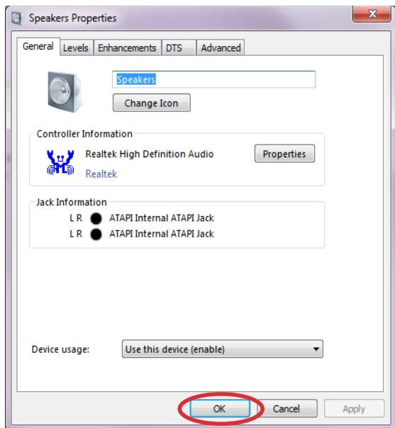 ASUS ET2700INKS - Configuring audio output settings - 3