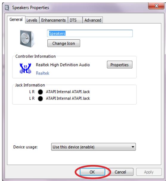 ASUS ET2700INTS - Configuring audio output settings - 3