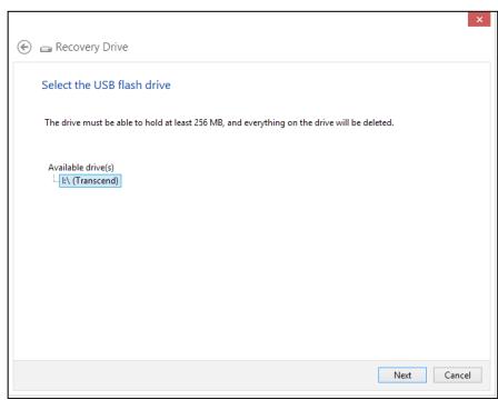 ASUS ET2220IUTI-B122K - To create a USB recovery drive: - 2