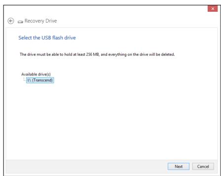 ASUS ET2221INTH-B024K, ET2221IUKH-B005K - To create a USB recovery drive: - 2