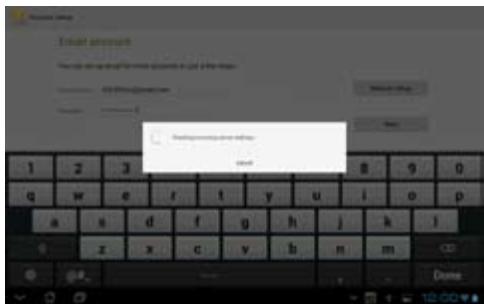 ASUS TF700T-1I0 - To set up an Email account: - 2