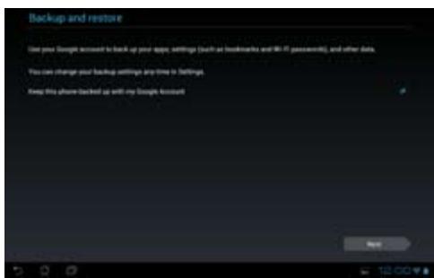 ASUS TF700T-1I0 - To set up a Gmail account: - 4