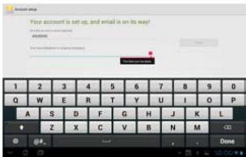 ASUS TF700T-1I0 - To set up an Email account: - 4