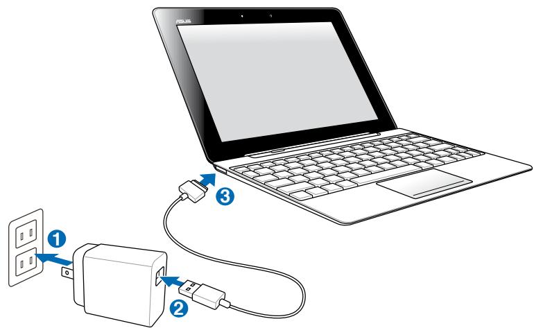 ASUS TF700T-1I0 - Charging the ASUS Transformer Pad on the mobile dock - 1