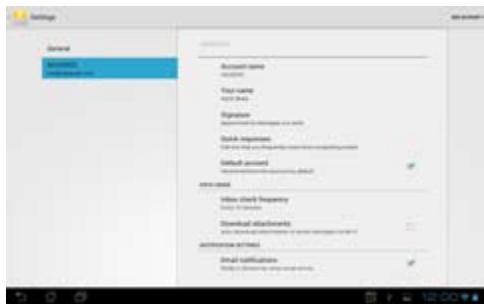 ASUS TF700T-1I0 - To add Email accounts: - 2