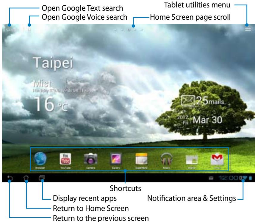 ASUS TF700T-1I0 - Home Screen - 1