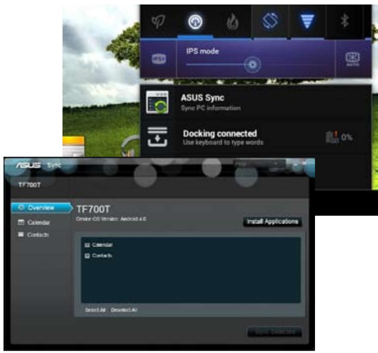 ASUS TF700T-1I0 - To synchronize your ASUS Transformer Pad with your PC: - 1