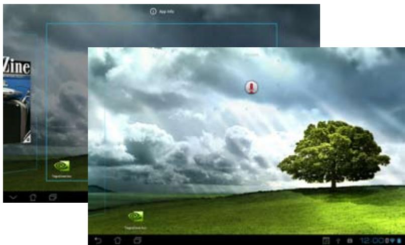 ASUS TF700T-1I0 - To move an app shortcut from the Home Screen: - 1