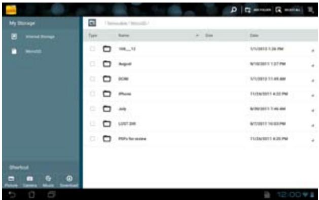ASUS TF700T-1I0 - To access the internal storage device: - 5