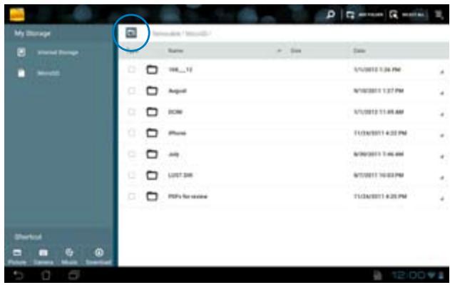 ASUS TF700T-1I0 - To access the internal storage device: - 3