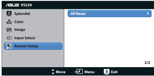 ASUS VS239HV - System Setup - 2
