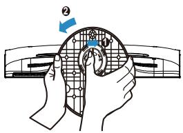 ASUS VS239HV - Detaching the arm/stand (for VESA wall mount) - 2