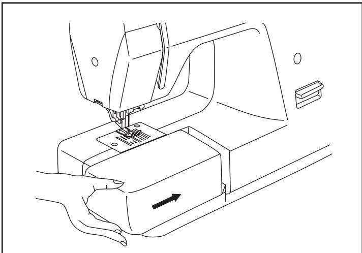 SINGER 1120 - Fitting the snap-in sewing table - 1