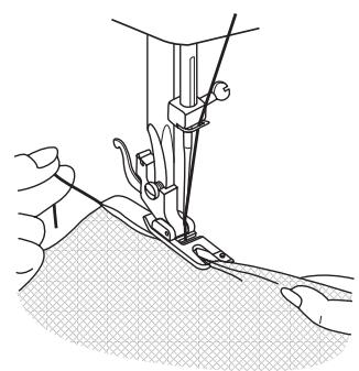 SINGER 1120 - Sewing with the optional hemmer foot - 5