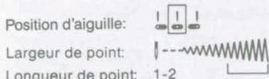 SINGER 7011 - Réglages recommandés - 1