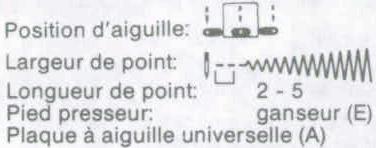 SINGER 7011 - Réglages recommandés - 1