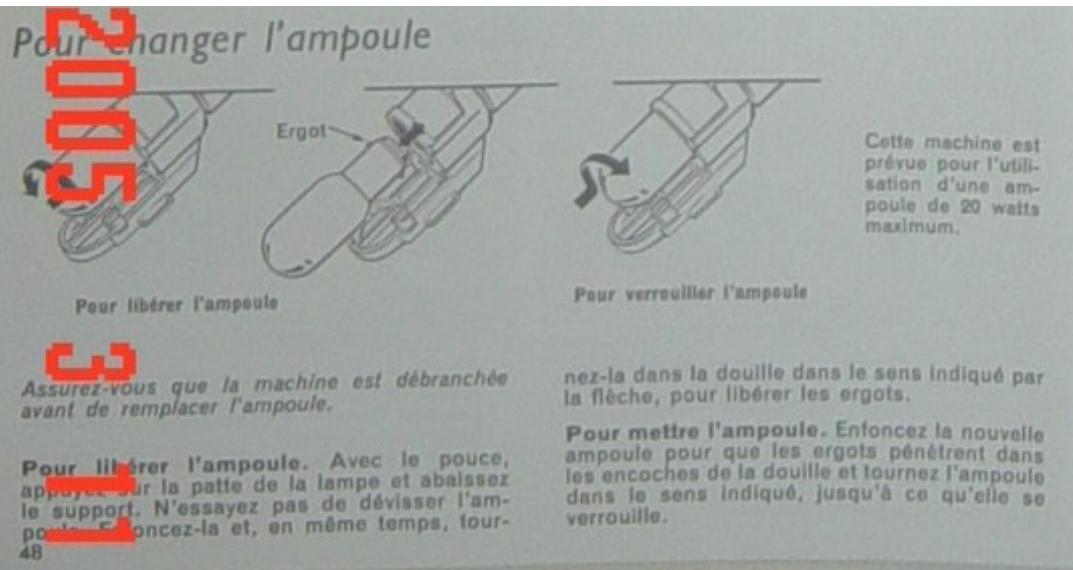 SINGER 354 - Pour enlever et replacer la plaque de face - 3