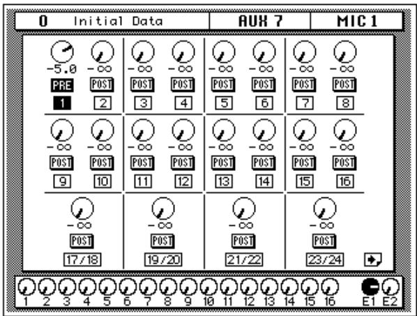 YAMAHA 02R1 - Press the (AUX 7) button. - 2