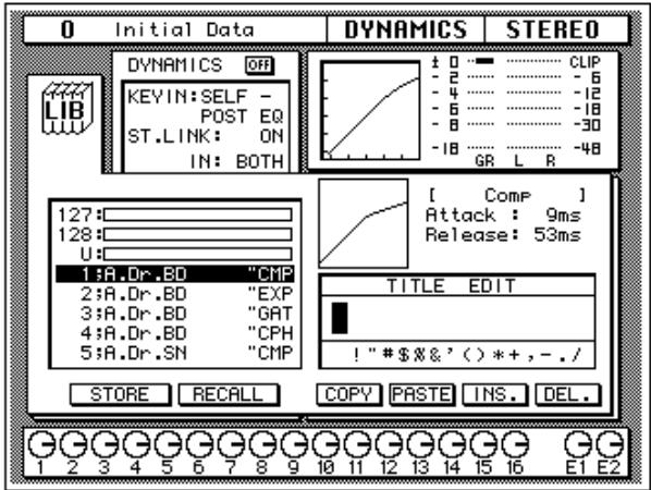 YAMAHA 02R1 - Press the (DYNAMICS) button again. - 1
