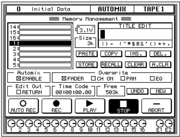 YAMAHA 02R1 - Press the (AUTOMIX) button again. - 1