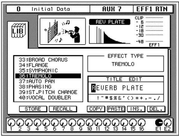 YAMAHA 02R1 - Use the CURSOR buttons to select the LIB icon and press the (ENTER) button. - 1
