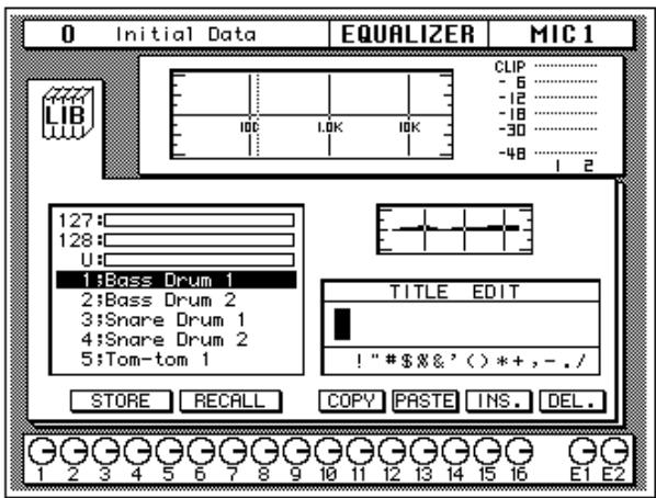 YAMAHA 02R1 - Storing EQ Programs - 1