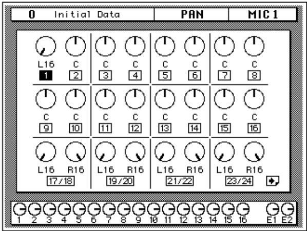 YAMAHA 02R1 - Press the (PAN) button. - 2