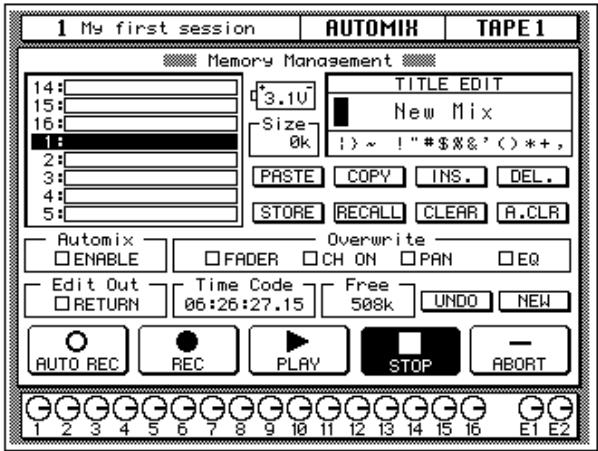 YAMAHA 02R1 - Recalling an Automix - 1