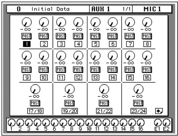 YAMAHA 02RV2 - Press the (AUX 1) button. - 1