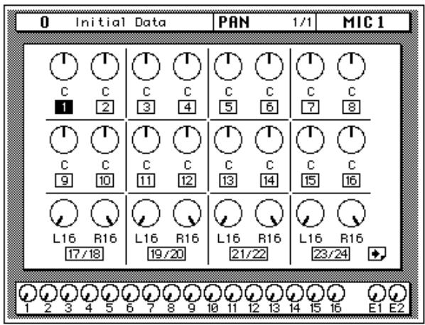 YAMAHA 02RV2 - Press the (PAN) button. - 1