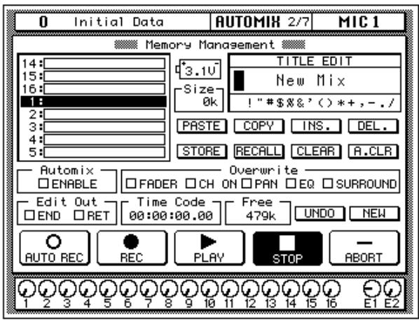 YAMAHA 02RV2 - Creating a New Automix - 2