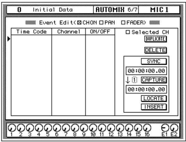 YAMAHA 02RV2 - Use the (AUTOMIX) button to locate the AUTOMIX 6/7 page. - 1