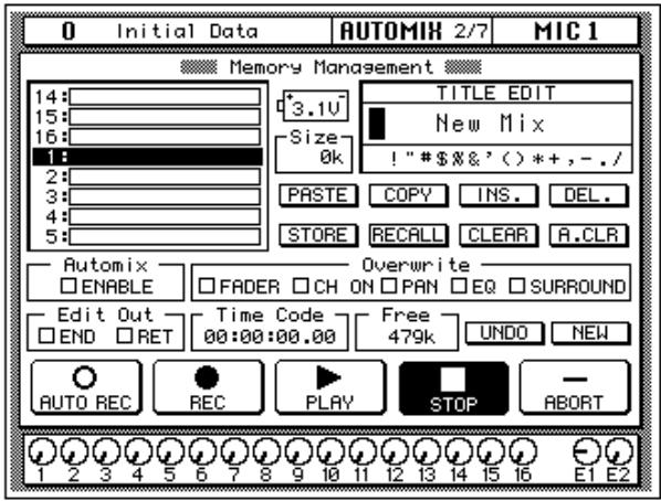YAMAHA 02RV2 - Recalling an Automix - 1