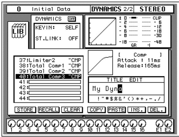 YAMAHA 02RV2 - Storing a User Dynamics Program - 2