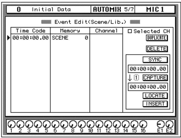 YAMAHA 02RV2 - Use the (AUTOMIX) button to locate the AUTOMIX 5/7 page. - 1