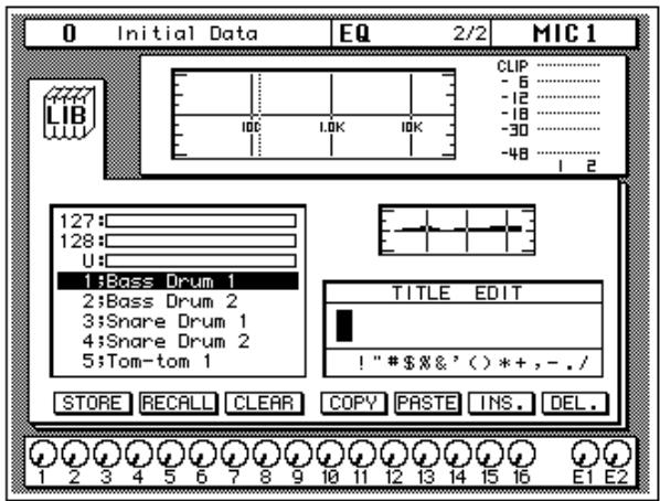 YAMAHA 02RV2 - Storing an EQ Program - 1