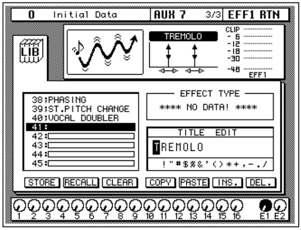 YAMAHA 02RV2 - Select the LIB icon with the CURSOR buttons and press the (ENTER) button. - 1